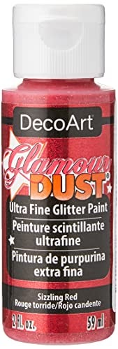 DecoArt Glamour Dust 2-Ounce Sizzling Red Glitter Paint - Image 4