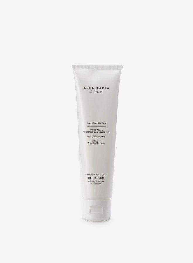 Acca Kappa White Moss Shampoo and Shower Gel – 2-in-1 Cleanser with Aloe Vera and Calendula, 500ml