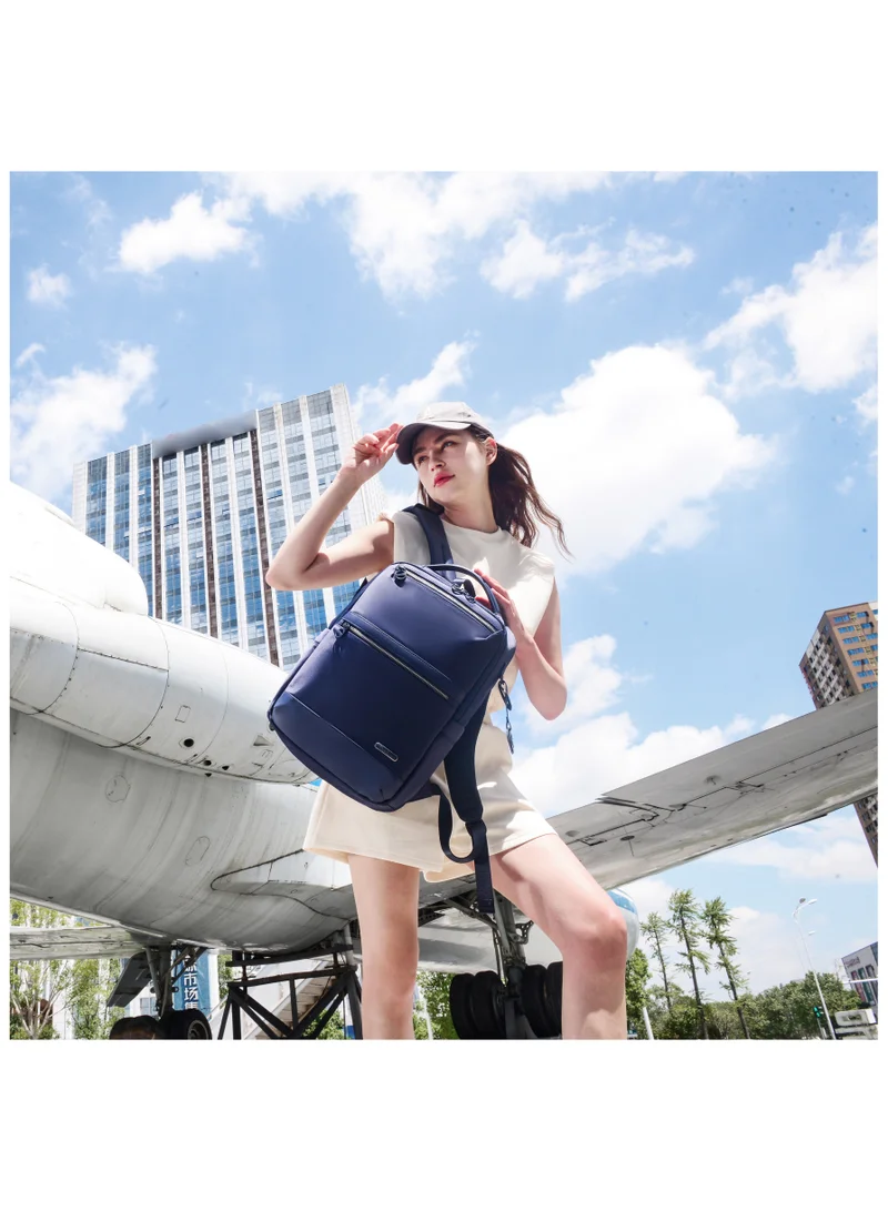 Chantria Premium Durable Water-Resistant Computer Backpack for Women Multifunctional Anti-Theft Lightweight Daypack for Casual Travel School College, CB00766- Blue