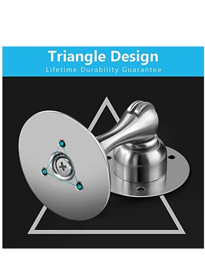 KASTWAVE Door Stopper Magnetic Door Stop Stainless Steel Magnetic Door Holder with 3M Double Sided Adhesive Tape for No Drilling Screws for Stronger Mount Door 2 Pack - Image 3