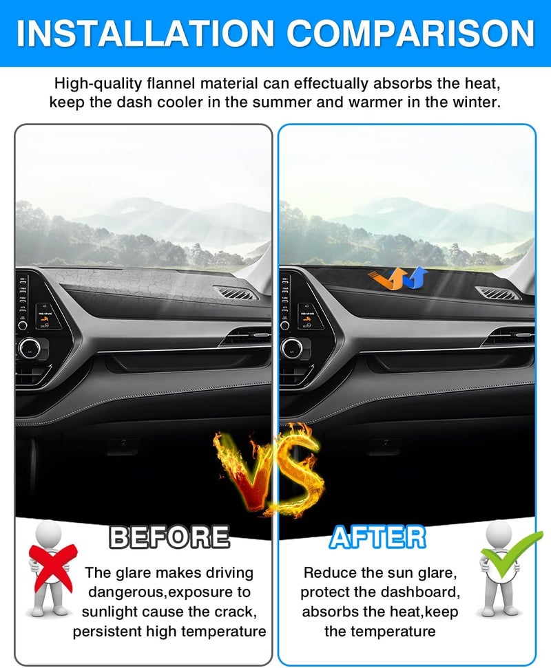 Autorder Custom Fit Dashboard Cover Mat for Toyota Highlander - Image 3