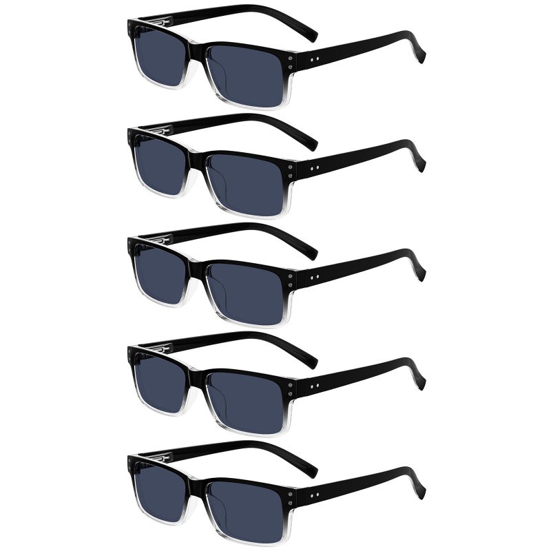 Eyekepper Vintage Reading Sunglasses for Men - 5 Pack Grey Tinted Lens Readers +1.50 - Image 1