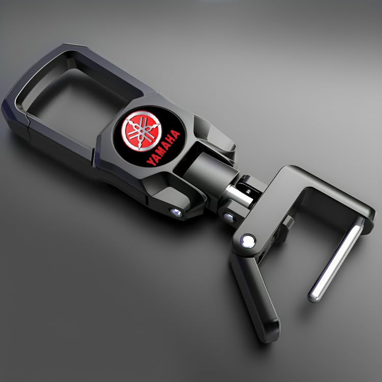 Greenworld Zinc Fob Key Heavy Duty Keychain Compatible With Yamaha Bike (Red) - Image 2