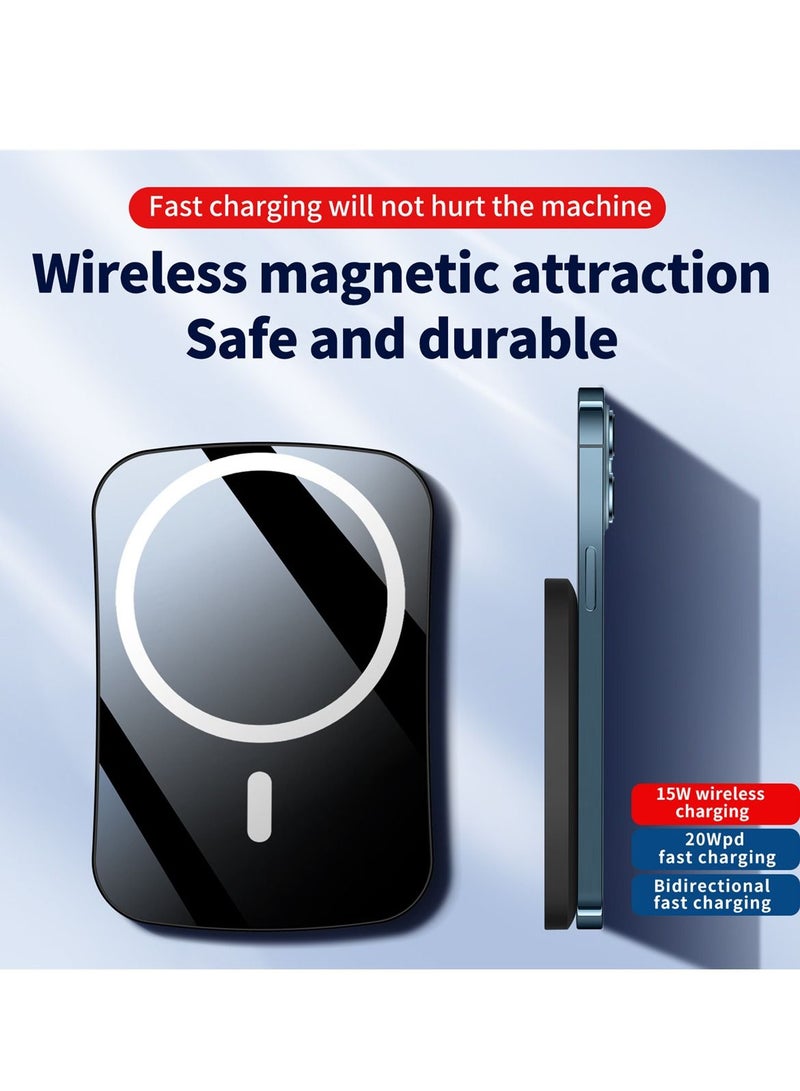 Raxoom 5000mAh Magnetic Power Bank Fast Magnetic Wireless Portable Charger For iPhone 12/13/14/15 Series - Image 1