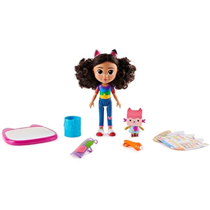 Gabby بيت دمى جابي - دمى وإكسسوارات جابي ديلوكس مع وسادة مائية وقلم فرشاة مائية، ألعاب أطفال للبنات والأولاد من عمر 3 سنوات وما فوق - Image 5