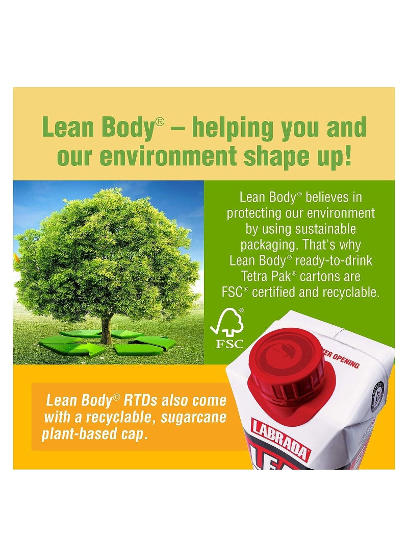 لابرادا شيك بروتين لين بودي جاهز للشرب - فراولة، 40 غ بروتين، 0 سكر. 500 مل، علبة من 12 قطعة - Image 5