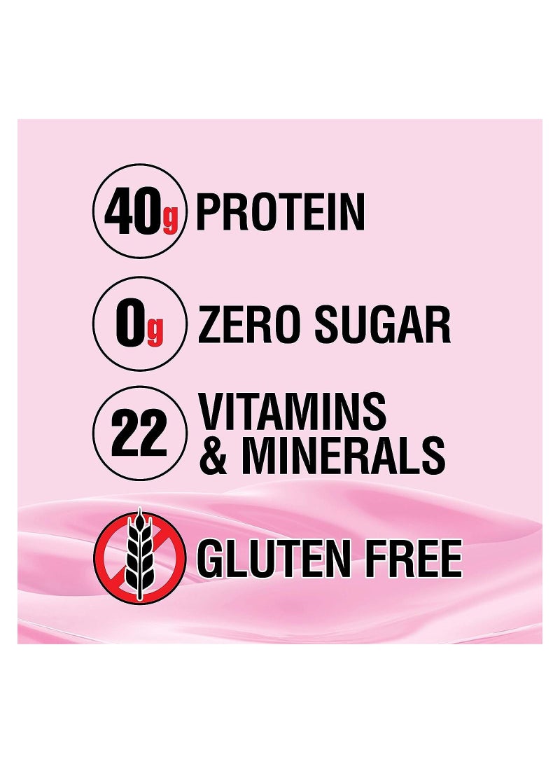 لابرادا شيك بروتين لين بودي جاهز للشرب - فراولة، 40 غ بروتين، 0 سكر. 500 مل، علبة من 12 قطعة - Image 4