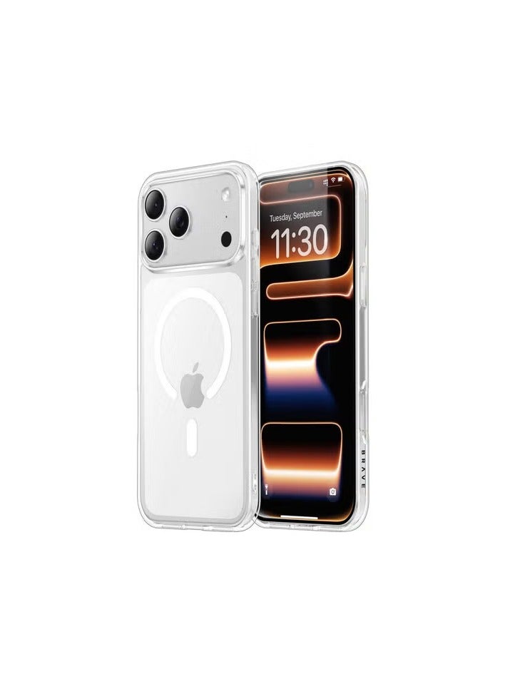 Brave iPhone 17 Pro Max Case Compatible with MagSafe – Shockproof Magnetic Silicone & Hard Shell Hybrid Case, Military-Grade 15ft Drop Protection, 30,000× Drop Tested, Slim Anti-Yellowing, Anti-Scratch & Anti-Fingerprint, Full-Coverage with Raised Edges, Wear-Resistant, Supports Wireless Charging (Clear) & iPhone 17 Pro Max Privacy HD Tempered Glass Screen Protector – Premium Privacy Protection, Edge-to-Edge Coverage, 9H Hardness, Ultra Scratch-Resistant, Fingerprint Resistant, Smudge-Free, Smooth Touch, Face ID Compatible, Bubble-Free Installation with Tray, Slim & Premium Protection (Black) Bundle - Image 2