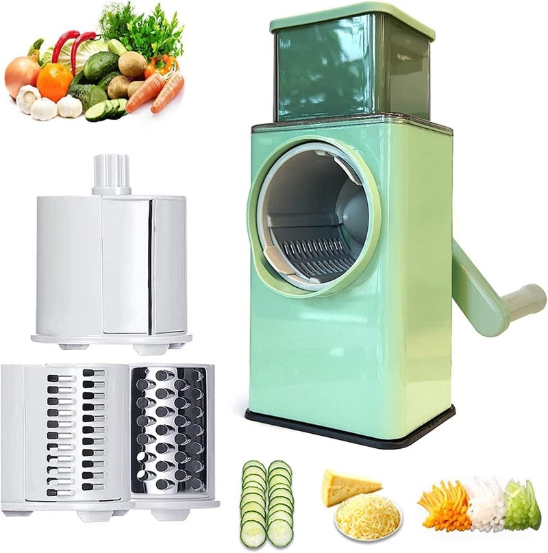 DARKFISH Vegetable Cutter for Kitchen Salad Cutter Multifunctional Slicer Home Store Chopper 3 in 1 Vegetable Cutter Easy Removable and Washable Rotary Grater  - Image 1