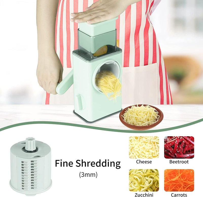 DARKFISH Vegetable Cutter for Kitchen Salad Cutter Multifunctional Slicer Home Store Chopper 3 in 1 Vegetable Cutter Easy Removable and Washable Rotary Grater  - Image 3