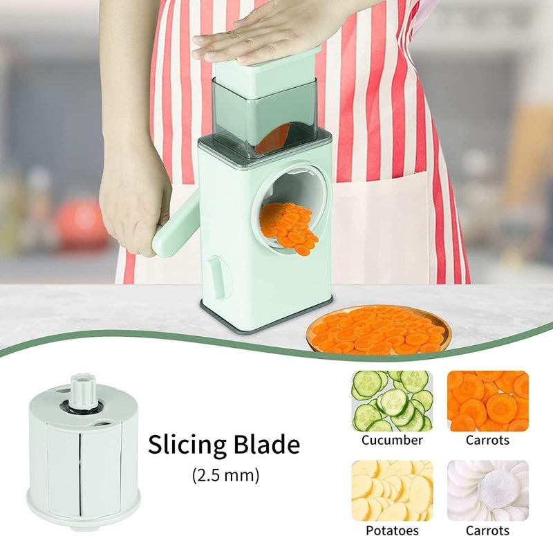 DARKFISH Vegetable Cutter for Kitchen Salad Cutter Multifunctional Slicer Home Store Chopper 3 in 1 Vegetable Cutter Easy Removable and Washable Rotary Grater  - Image 5