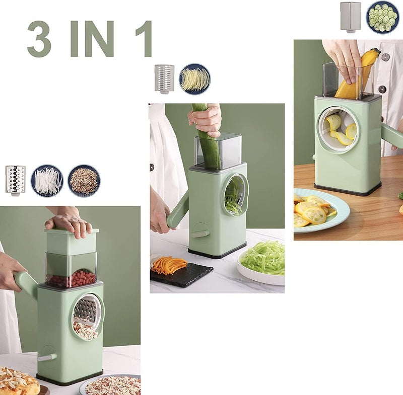 DARKFISH Vegetable Cutter for Kitchen Salad Cutter Multifunctional Slicer Home Store Chopper 3 in 1 Vegetable Cutter Easy Removable and Washable Rotary Grater  - Image 4