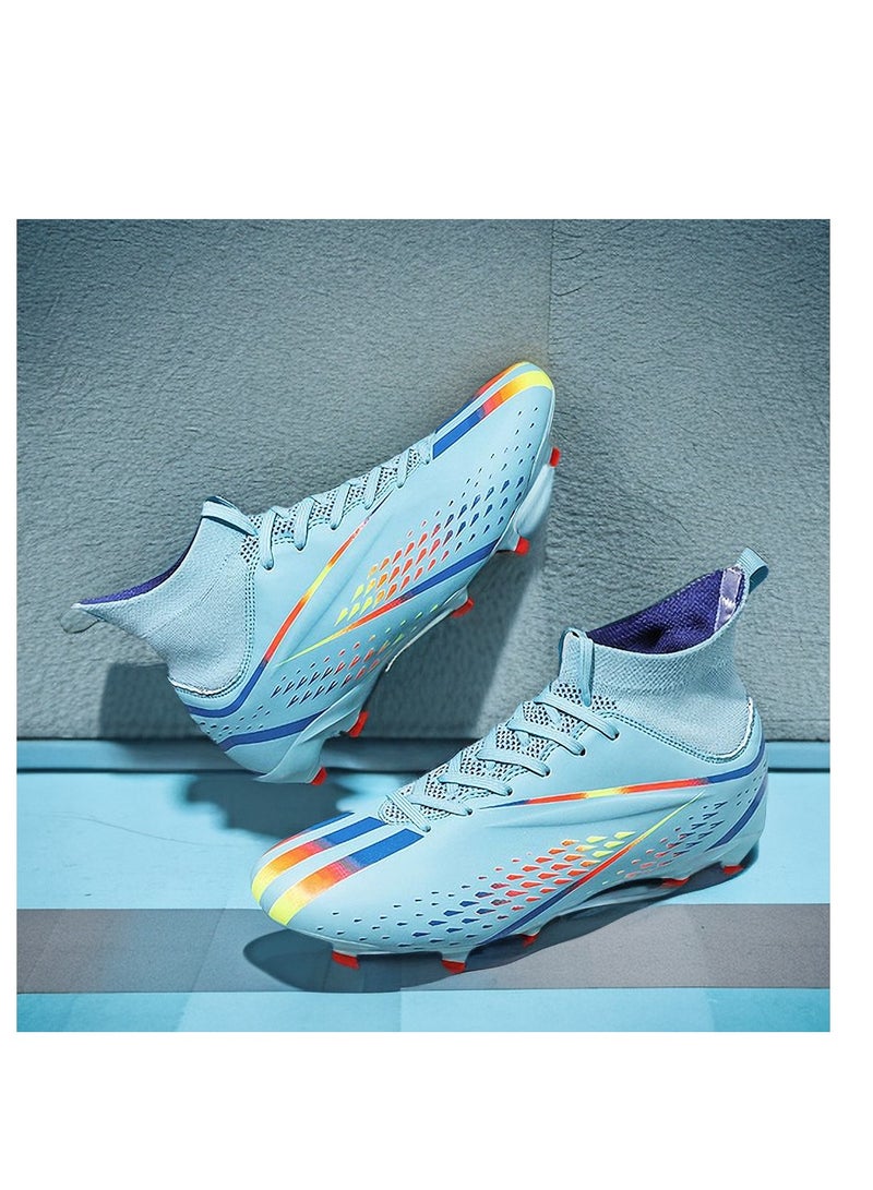 xozgdovg Spike Sneakers TF Training Shoes Football Shoes Non-slip (Spike Bright Moon)40  - Image 2