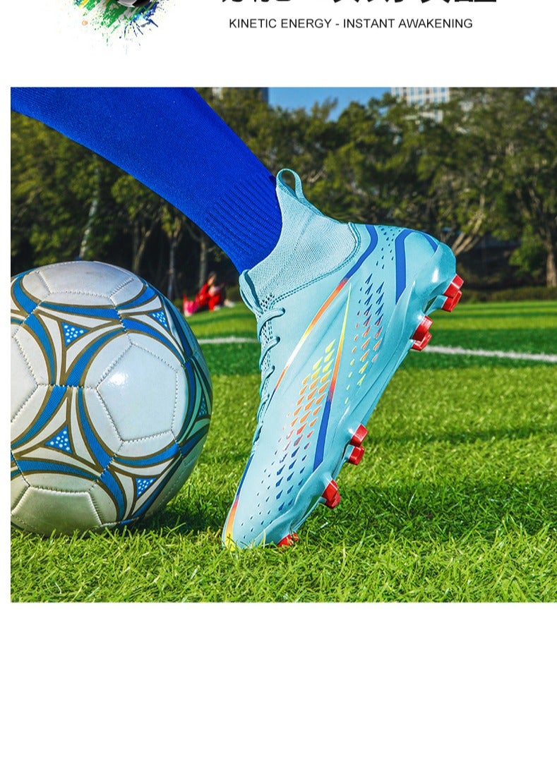 xozgdovg Spike Sneakers TF Training Shoes Football Shoes Non-slip (Spike Bright Moon)40  - Image 4