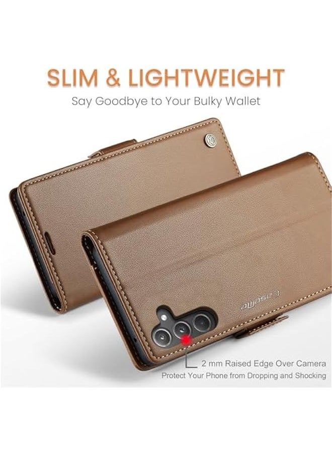 Generic Leather protective cover for Samsung Galaxy A55 5G Brown  - Image 2