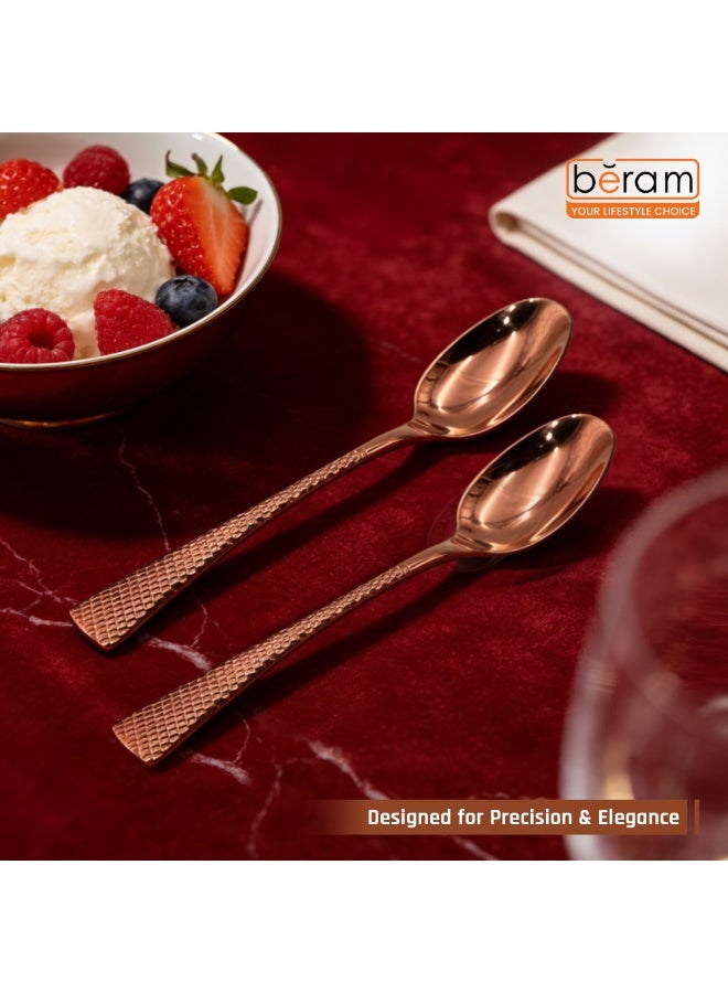 BERAM Sparkling Mermaid Stainless Steel Copper Finish Table Spoon, Premium Quality, Mirror Finish, Kitchen Flatware with Non-Slip Handles (1) - Image 5