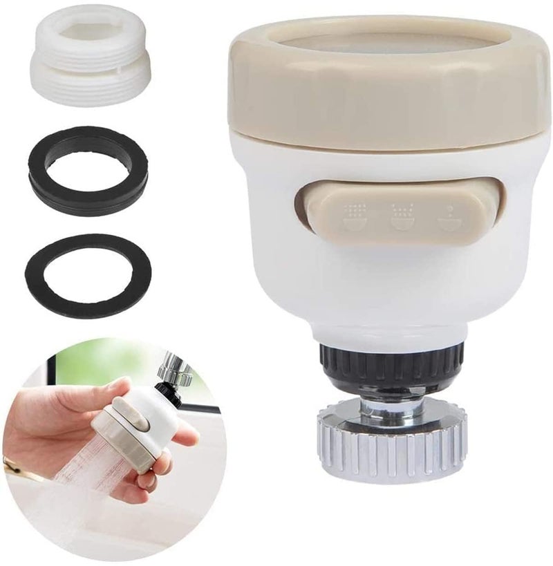 HEMIZA Flexible Kitchen Tap Head Movable Sink Faucet 360° Rotatable ABS Sprayer Removable Anti-Splash Adjustable Filter Nozzle Swivel Water Saving Aerator 3 Modes Kitchen tap - Image 3