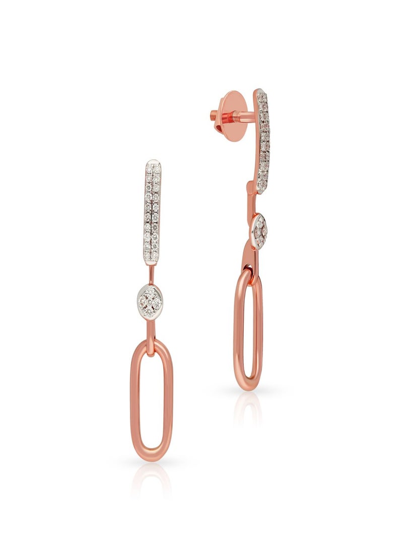 Malabar Gold and Diamonds 18k 750 Purity Mine Diamond Earring MZOZOU066ER1  - Image 1