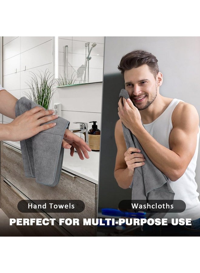 Orighty Origthy Gym Towels, Highly Absorbent Sweat Towels, Soft And Quick Drying Gym Towels For Daily Use, Multi-Purpose Towels For Gym, Sport, Salon, Spa, Hotel, 16 X 27 Inch, Grey, 3 Pack - Image 3