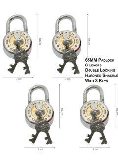 SATYAM Satyam Active 65MM8 Levers 3 Keys Hardened Shackle Padlock4pc  - Image 2