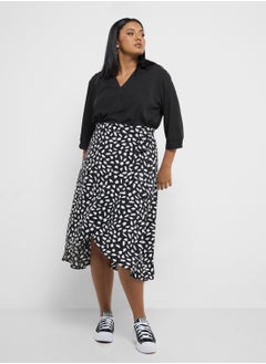 Ginger Plus Polka Dot Wrap Skirt  - Image 1