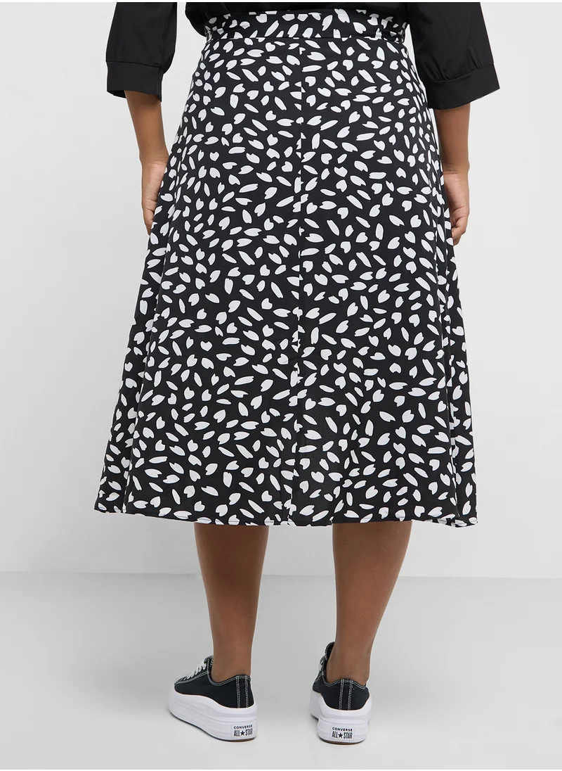 Ginger Plus Polka Dot Wrap Skirt