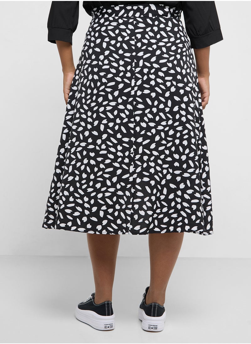 Ginger Plus - Polka Dot Wrap Skirt - Image 1