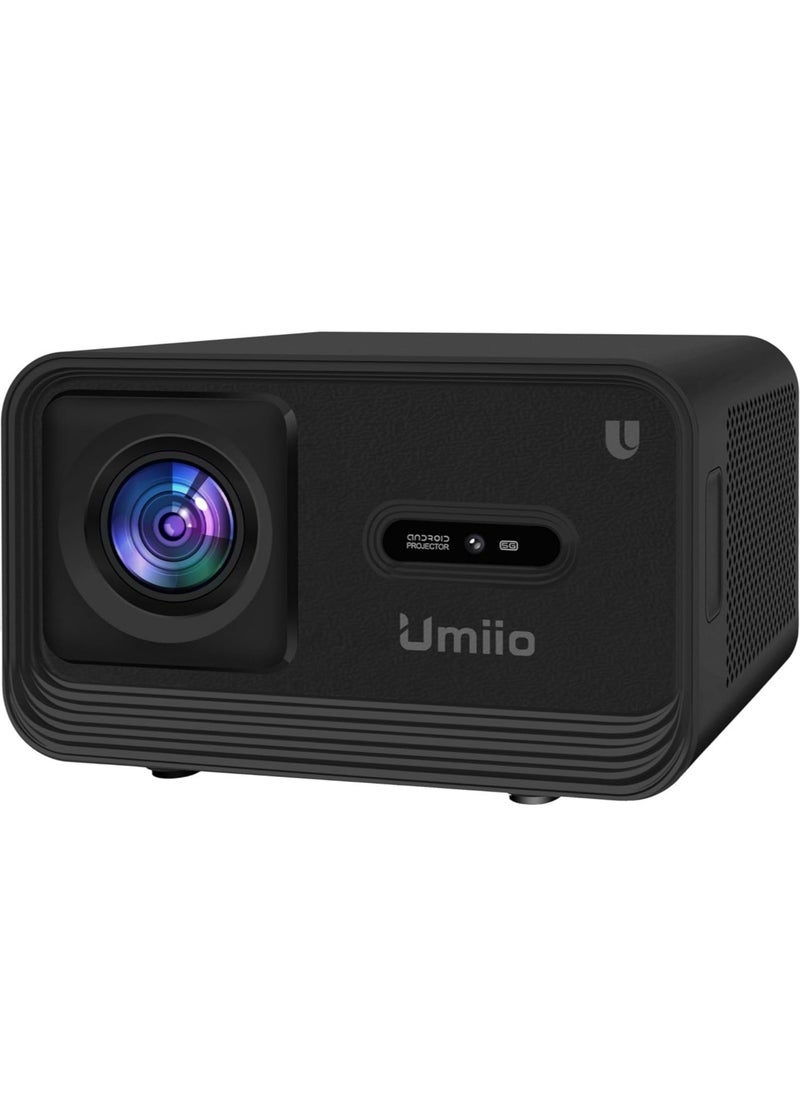 Umiio Smart Home Theater 4K Projector with 5G WiFi & Bluetooth – 1200 ANSI Lumens, 50-150 Inch Zoomable Screen, HDMI/USB/iOS/Android Compatible  - Image 1