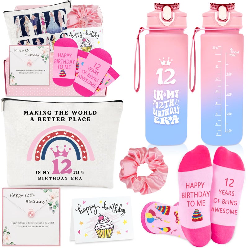 Awfrky 12 Year Old Girl Gifts Gifts for 12 Year Olds Girls Presents Birthday Gift for Girls Age 12 Younger Sister Daughter Niece Granddaughter Sweet 12th Birthday Decorations for Teen Girl