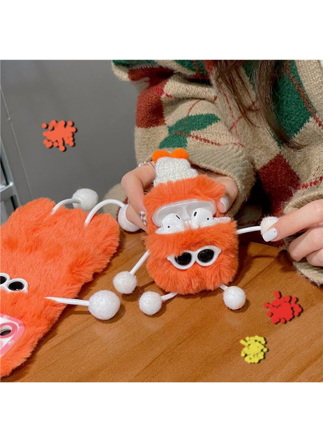 Generic - Plush Monster Airpods Pro Protective Case Cartoon For Apple Wireless Bluetooth Headset 2 3 Generation Soft Case-Color:Green Plush Sunglasses Monster-Applicable Model:AirPods 4 - Image 1