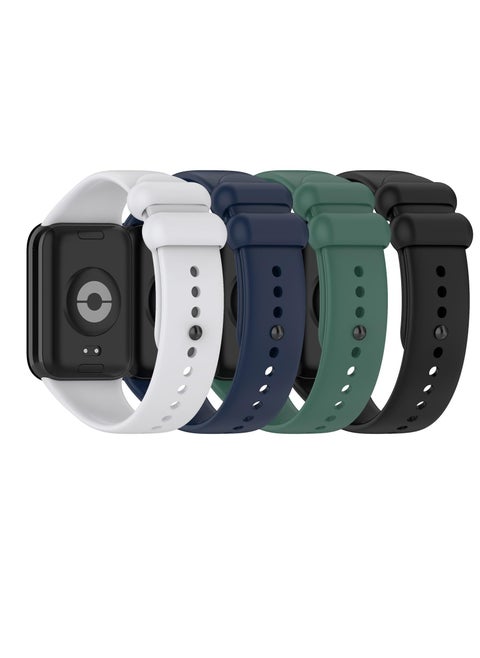 Compatible with Xiaomi Mi Band 8 Pro Replacement Band - Silicone Replacement Wrist Band Strap, Adjustable Sport Band for Xiaomi Mi Band 8 Pro, 4 Color