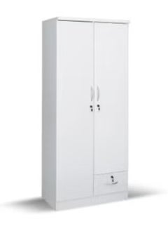 Galaxy Design Galaxy Design 2 Door Wooden Wardrobe, Cabinet, Cupboard Of Engineered Wood With 1 Lockable Drawer Perfect Modern Stylish Heavy Duty Color White  - Image 2