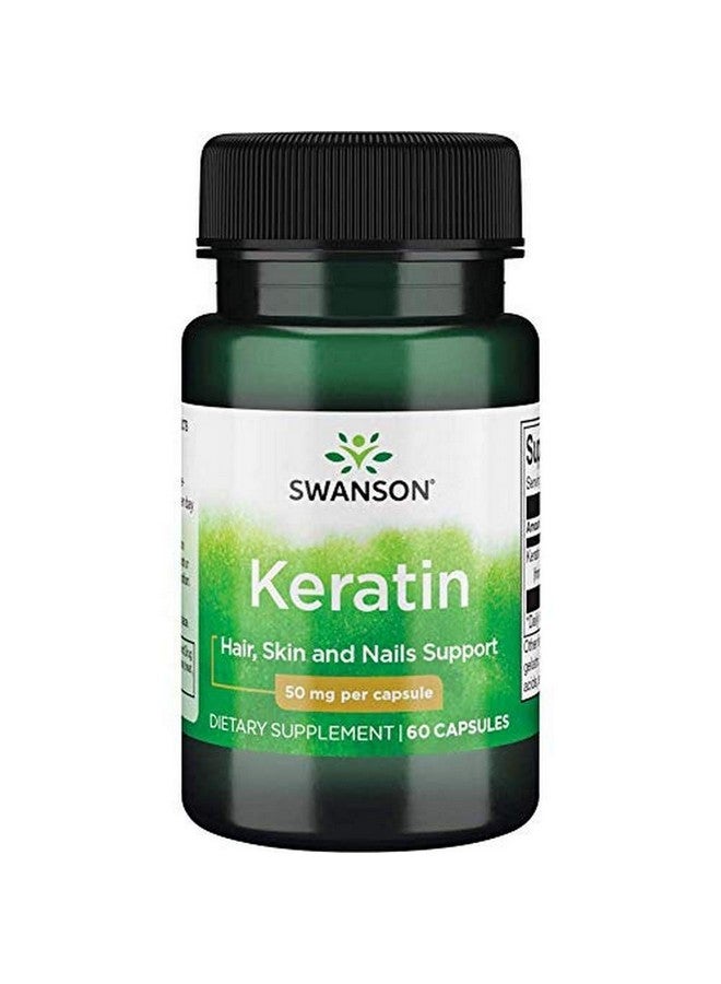 SWANSON Keratin (From Tibetan Wool) Natural Supplement Promoting Healthy Joints Hair Skin & Nails Helps Nourish Healthy Connective Tissues (60 Capsules 50Mg Each) - Image 2
