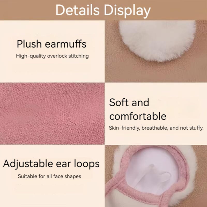 Thick Fleece Face Cover With Ear Flap For Winter Cycling Skiing Sports - Image 5