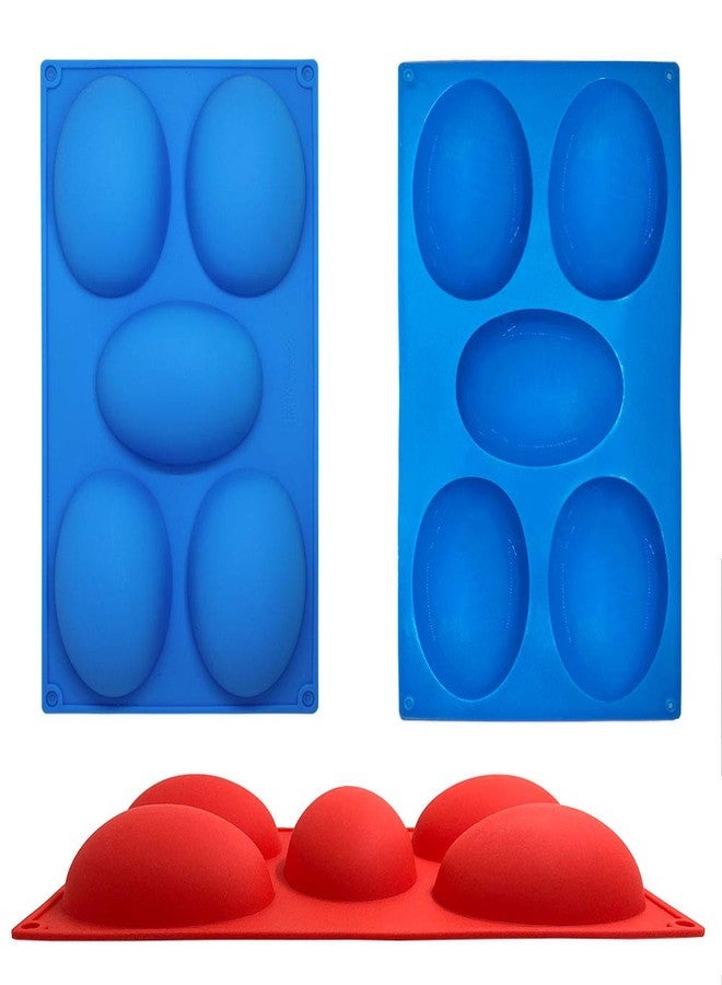 findTop 3 Packs 5 Cavities Easter Eggs Silicone Mold,findTop Baking Mold Cake Pan, Biscuit Chocolate Mold, Ice Cube Tray, Soap Mold - Image 2