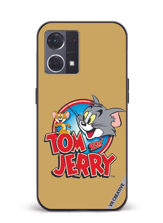 VR CREATIVE Protective Case Cover For Oppo Reno8 4G Tom And Jerry Design Multicolour - Image 1