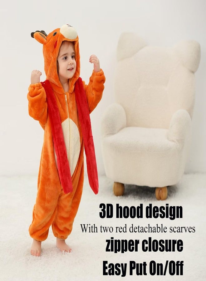 OLLULL Baby Reindeer Costumes Unisex Toddler Outfit Halloween Dress Up Romper 12-18 Months - Image 5