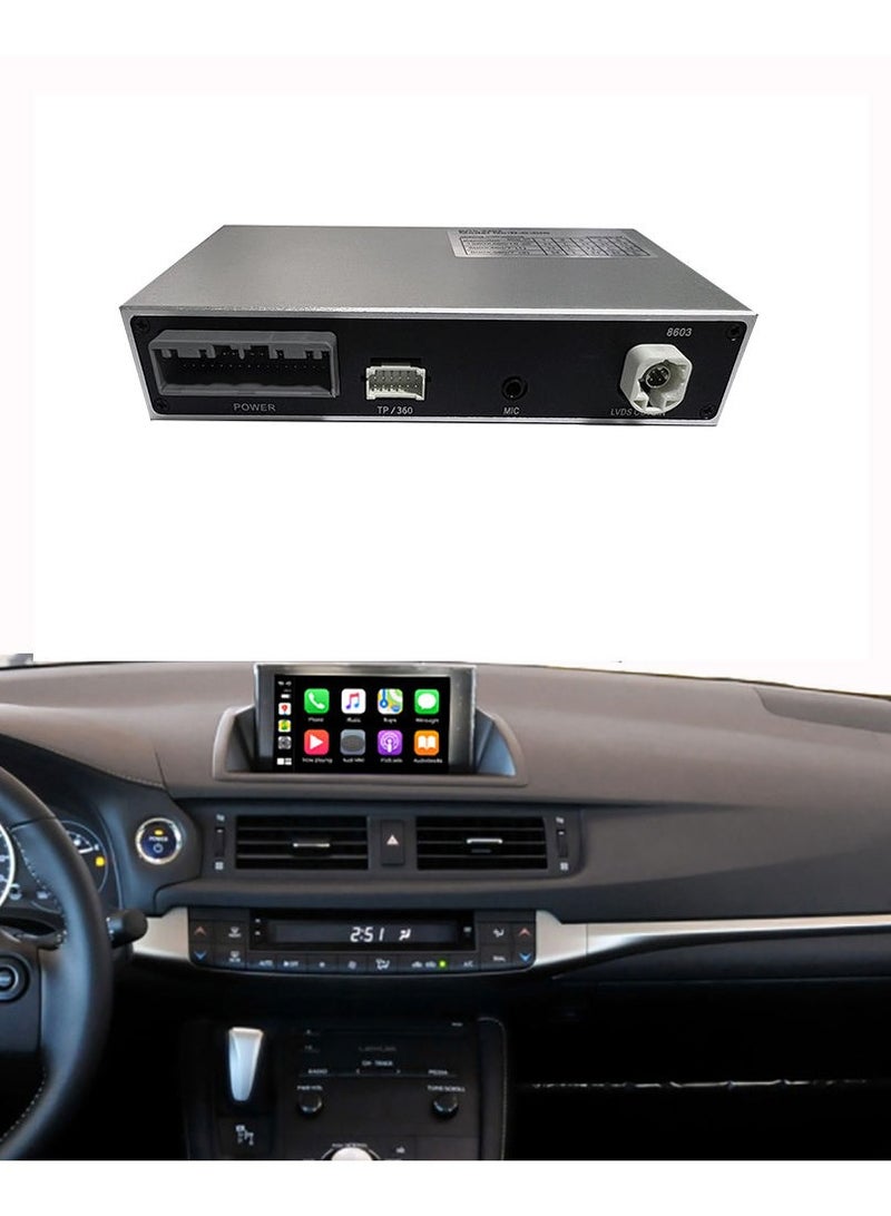 RAYMOS ترقية نظام الوسائط المتعددة اللاسلكية Raymos Carplay و Android Auto لنظام لينكس لسيارات لكزس نوع المقبض - تخطيط الهاتف وتشغيل الصوت والفيديو المحلي، يدعم تركيب كاميرا أمامية وعكسية AHD مع كاميرا بانورامية بزاوية 360 درجة. - Image 1