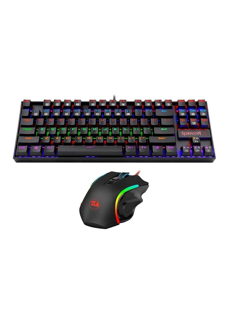 REDRAGON Gaming K552 RGB Mechanical Keyboard + M607 Mouse - Keyboard with 9 different colors, 5 levels of backlight brightness, adjustable breathing speed & Mouse with up to 7200 DPI - Image 5