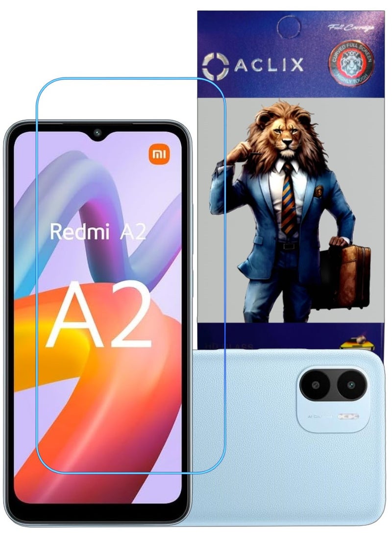 ACLIX Antistatic ESD Dustproof Premium Quality High Definition Clear Tempered Glass Screen Protector Designed For Xiaomi Redmi A2+ - Image 1