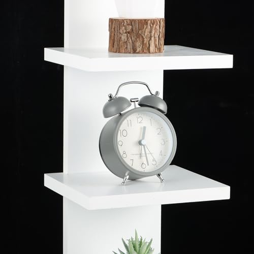 Hlimior 7 Tier Wall Shelf Unit - 43“ Lack Floating Shelf, Display Floating Shelves, Vertical Column Wall Decor Mount Floating Storage Home Decor Organizer Tall Tower Utility Shelves, White - Image 5