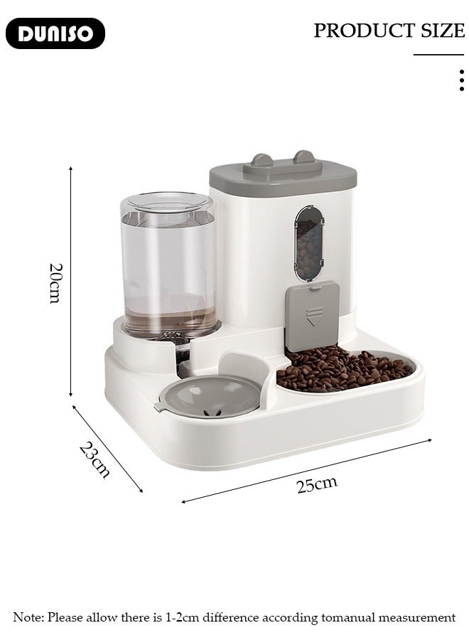 DUNISO Automatic Pet Feeder, Gravity Cat Dog Food Feeder and Water Dispenser Set, Large Capacity Anti-slip Automatic Feeder Waterer, 2 in 1 Food Dispenser for Large & Small Dog Cat Puppy Kitten Feeder  - Image 4