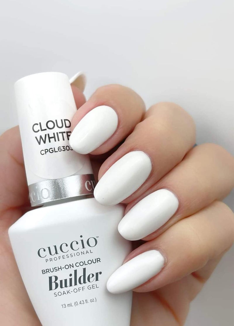 Cuccio Pro Brush-On Colour Builder Soak Off Gel - LED and UV Self-Leveling Lightweight Formula - Camouflages Re-Growth and Corrects Uneven Nail Beds - Base Coat - Cloud White - 0.43 oz - Image 4