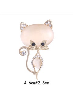 Cats Eye Stone Brooch Pin Cute Floral Design Womens Personalized Lapel Flower Sweater Qipao Suit High-end Japanese Style Lovely Small Accessories XD6382