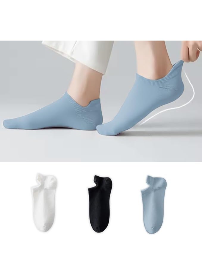 MIZAJIC Womens Ankle Socks 3 Paris  Women Casual Socks Breathable and Comfortable Women Sports Cotton Socks (Regular, Blue) - Image 2