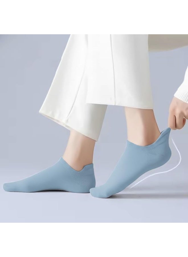 MIZAJIC Womens Ankle Socks 3 Paris  Women Casual Socks Breathable and Comfortable Women Sports Cotton Socks (Regular, Blue) - Image 3