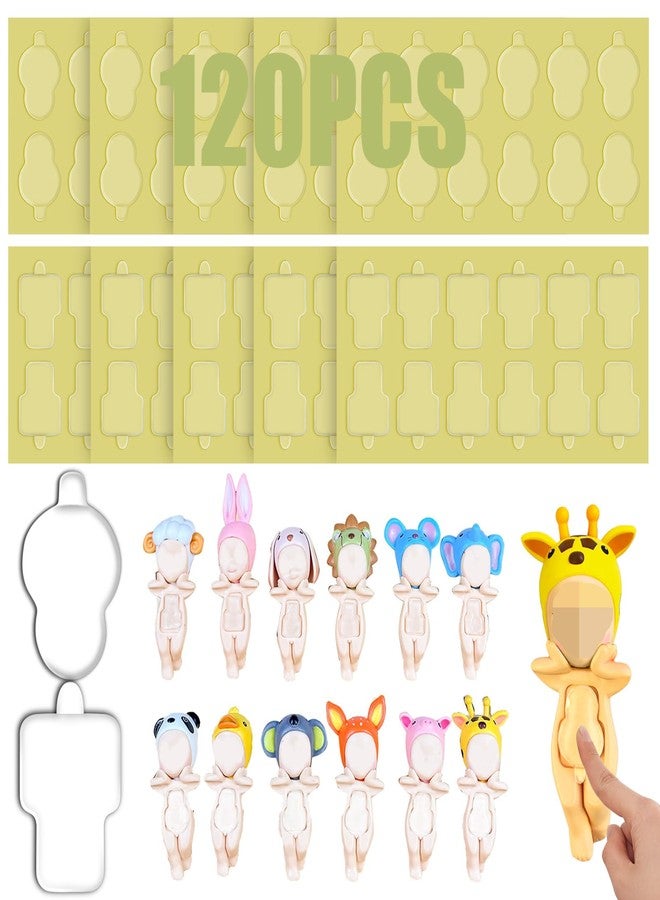 Moruiero 120PCS Adhesive Tape for Sonny Angel, Double Sided Clear Adhesive Pads Custom Fit Replacement, Removable Mini Figure Clear Glue Sticky Putty - Image 1