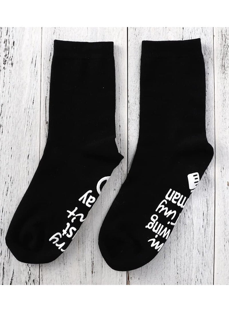 Black Anti-slip socks,Cozy Bamboo Socks,Breathable socks,Pregnancy Gift for New Moms with Growing A Tiny Human Design, Non-Slip Grips  Breathable Fabric - Image 2