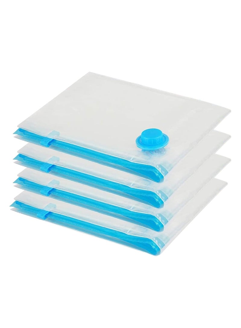 Jumbo Vacuum Bags 4pcs 100x70cm Reusable for Clothes, Quilts, Pillows, Vacuumed to Suction Air - Various Colors  - Image 1