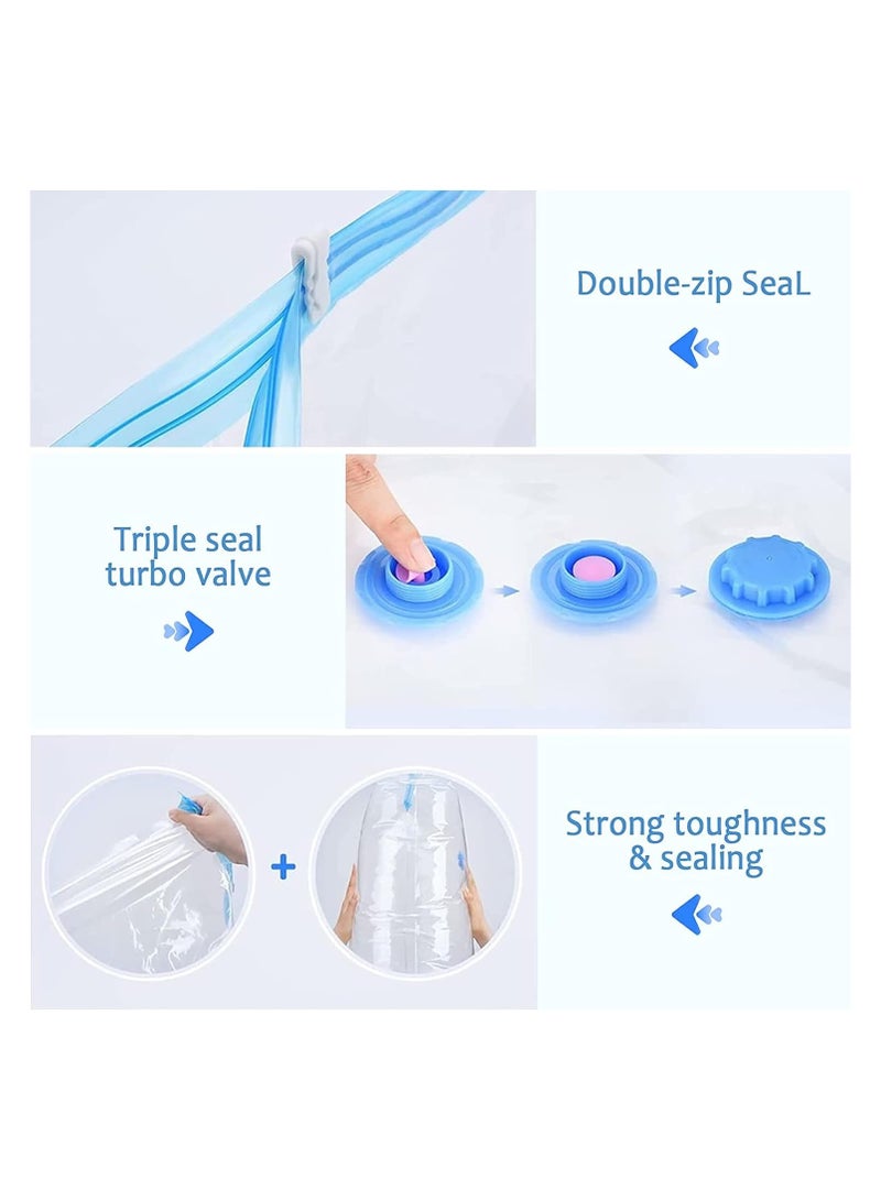 Jumbo Vacuum Bags 4pcs 100x70cm Reusable for Clothes, Quilts, Pillows, Vacuumed to Suction Air - Various Colors  - Image 4
